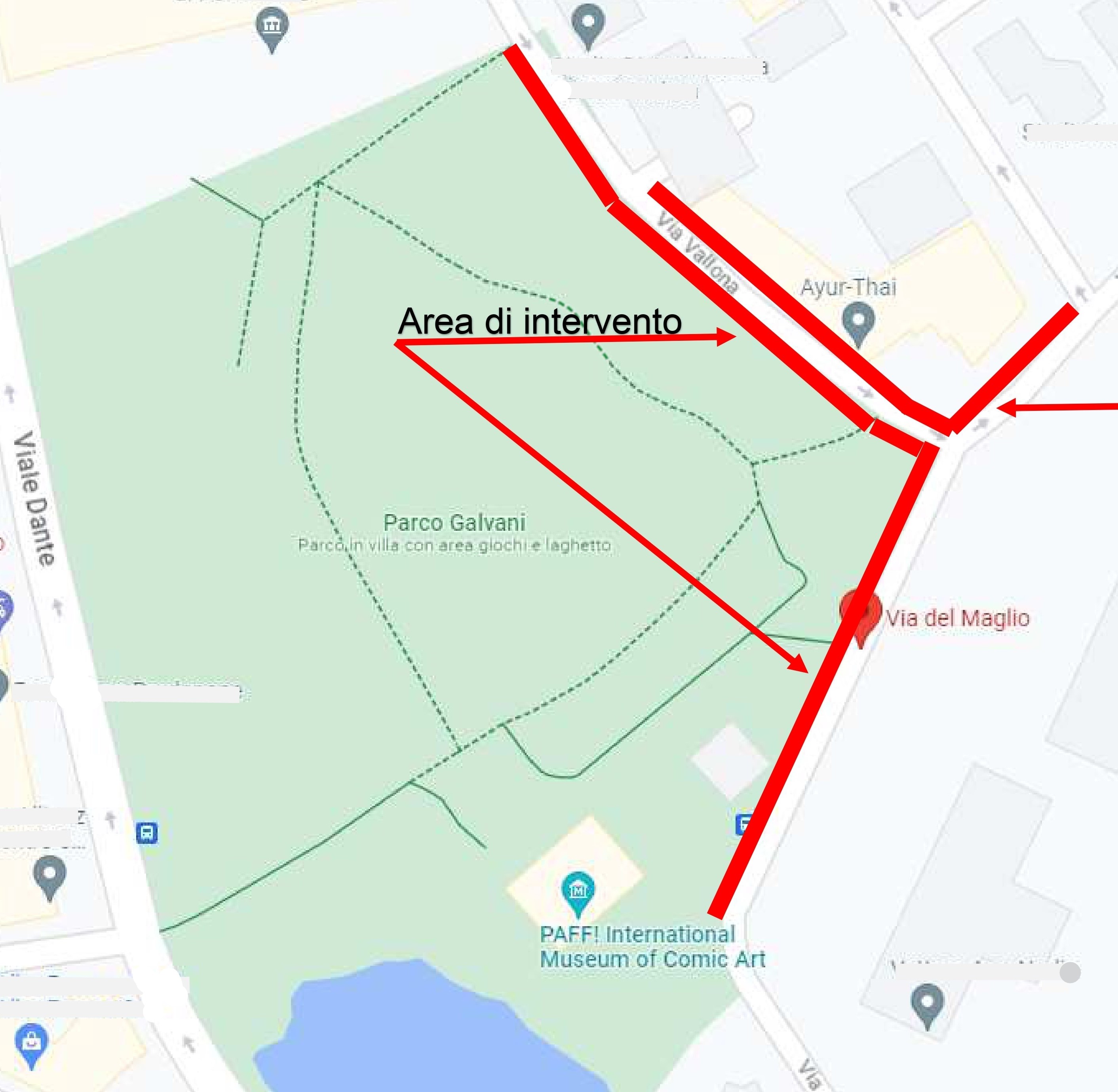 Rifacimento marciapiedi in via Vallona e via del Maglio